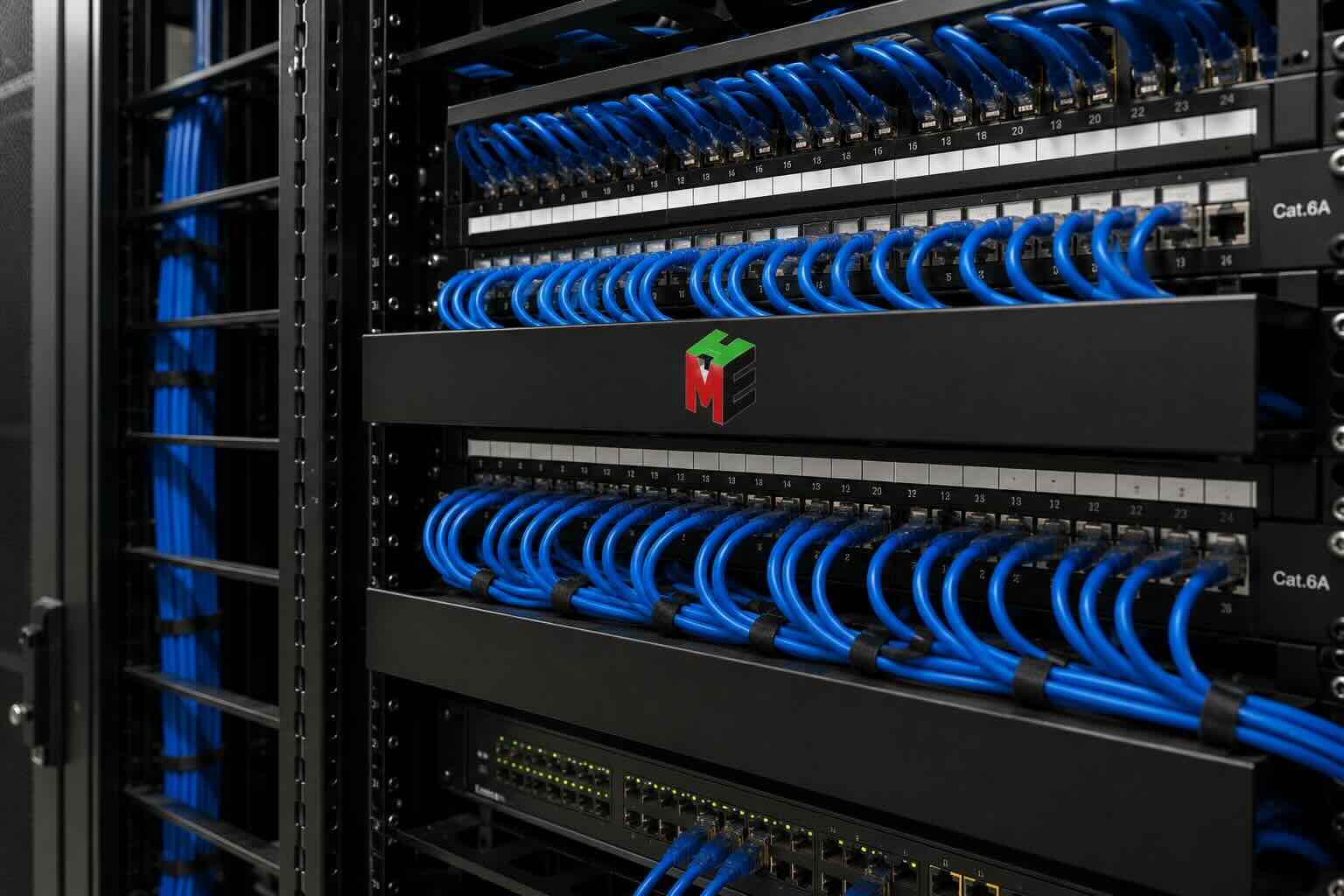 Structured cabling and server rack installation by HME across the UAE and Oman